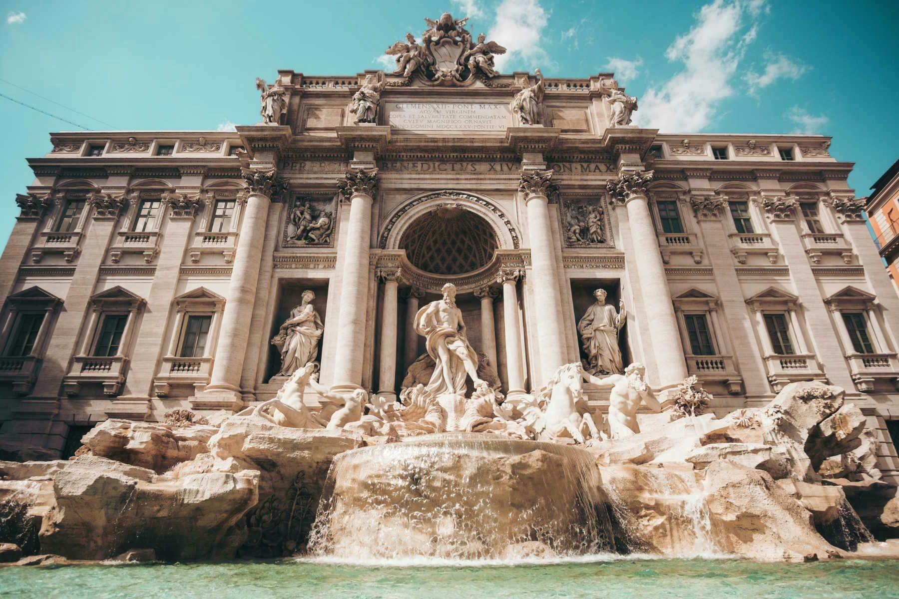 Trevi Fountain Rome Italy Historic Center