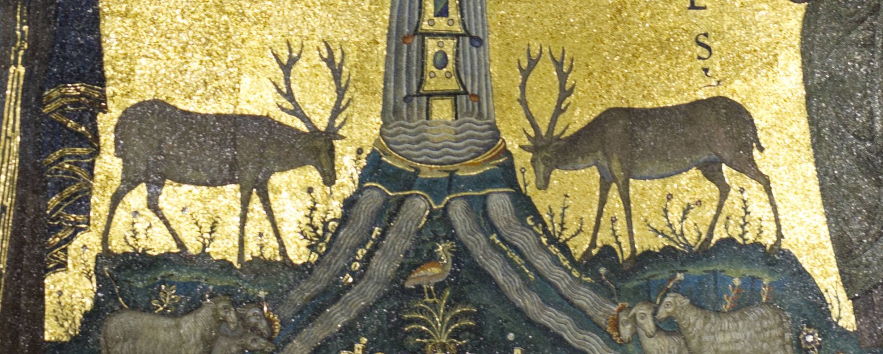 Rome Saint John Lateran Deers, streams of water, and a Phoenix on a Tree of Life