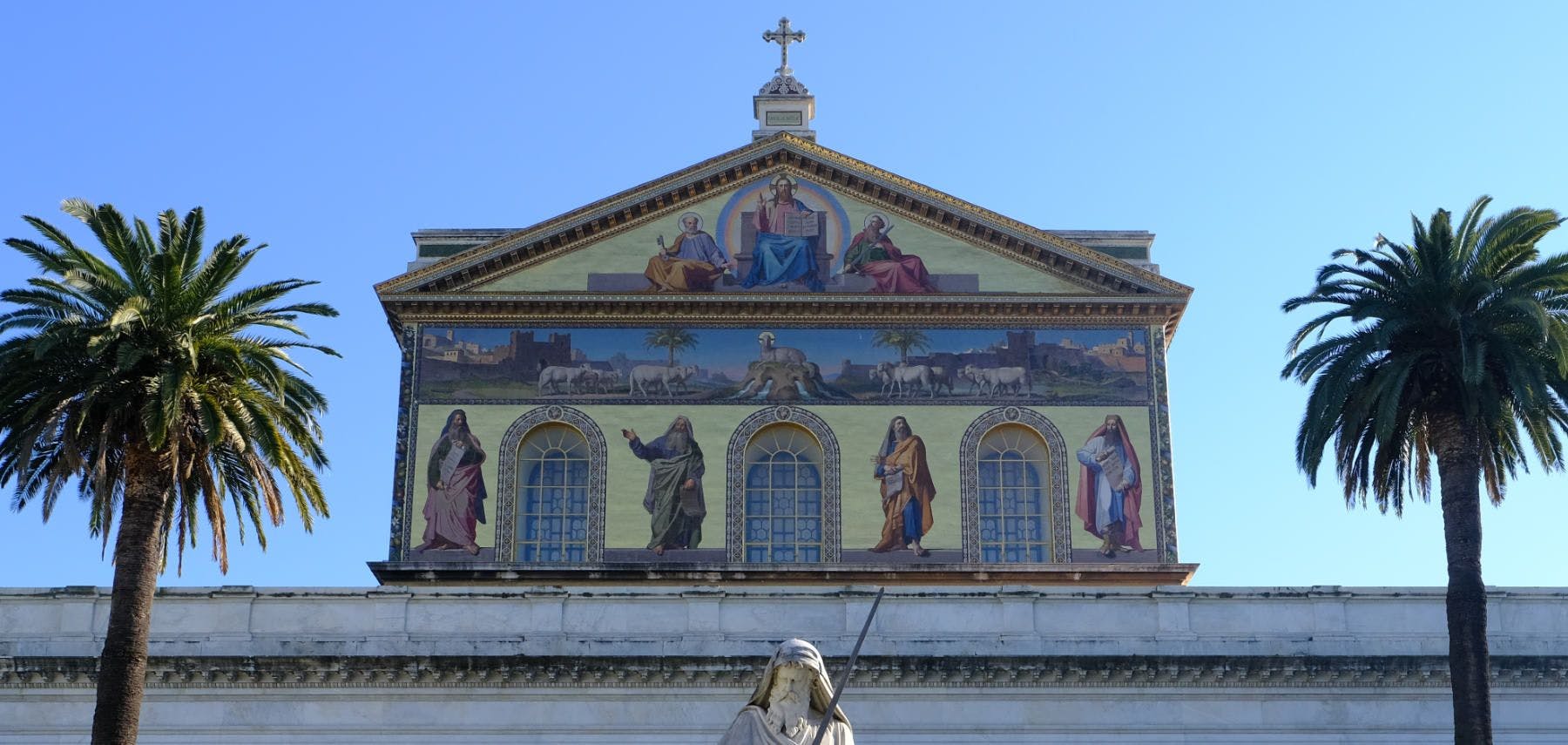 rome saint paul outside the walls mosaic facade façade