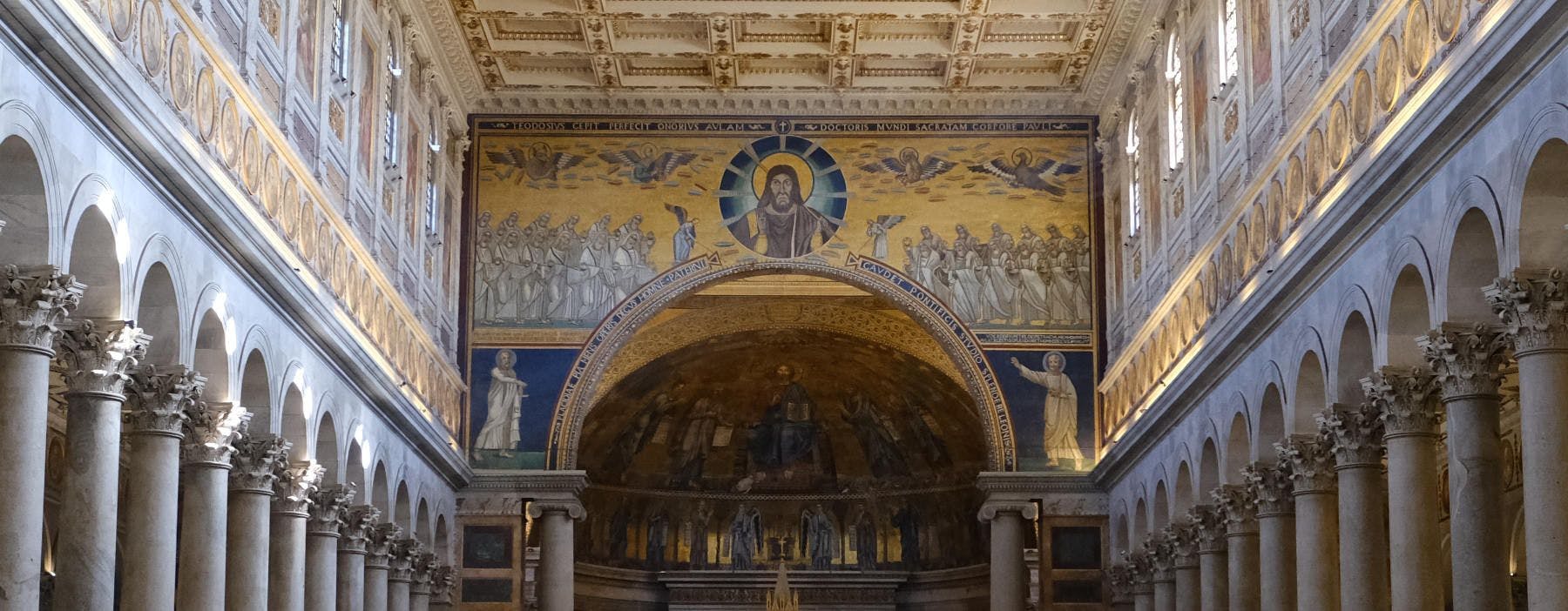 rome saint paul outside the walls mosaic triumphal arch doctor mundi revelation elders