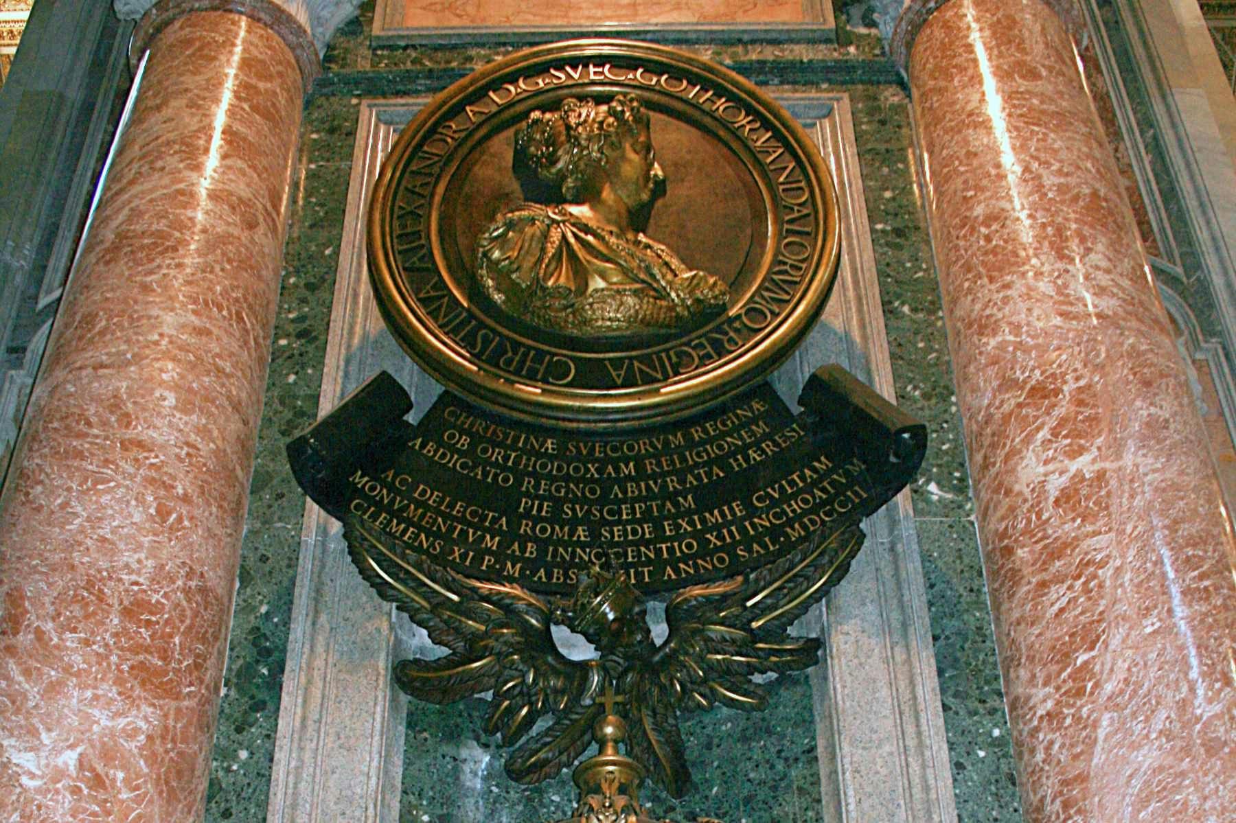Rome Vatican Saint Peter Basilica Monument Christina of Sweden